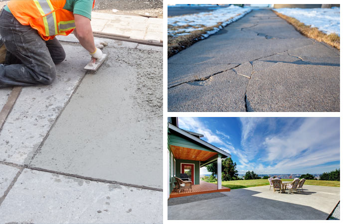 Repairing industry-standard concrete sidewalks and driveways.